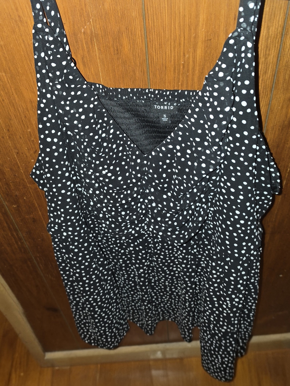 torrid Black and White Polka Dot V-Neck Camisole